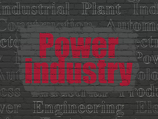 Image showing Manufacuring concept: Power Industry on wall background