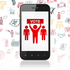 Image showing Politics concept: Smartphone with Election Campaign on display