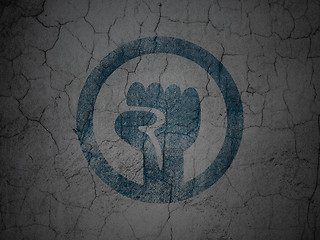 Image showing Political concept: Uprising on grunge wall background