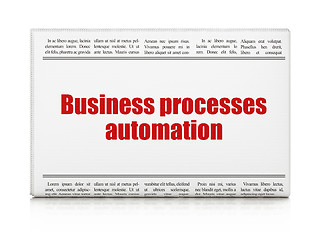 Image showing Finance concept: newspaper headline Business Processes Automation