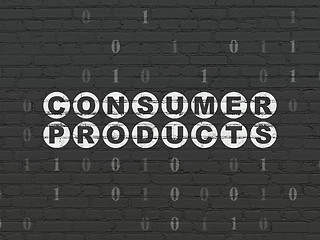 Image showing Finance concept: Consumer Products on wall background