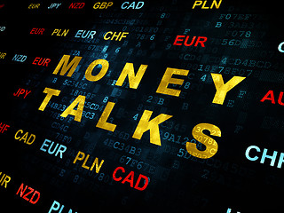 Image showing Business concept: Money Talks on Digital background