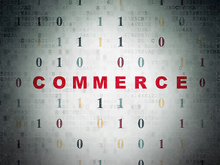 Image showing Finance concept: Commerce on Digital Data Paper background