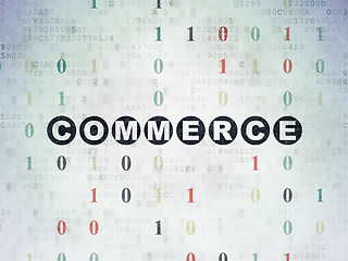 Image showing Finance concept: Commerce on Digital Data Paper background