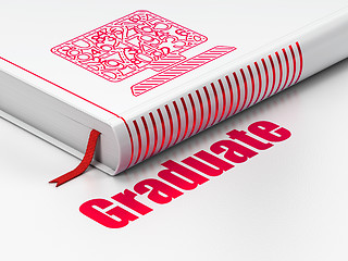 Image showing Learning concept: book Computer Pc, Graduate on white background