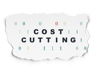 Image showing Finance concept: Cost Cutting on Torn Paper background