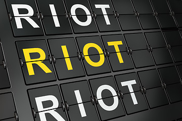 Image showing Political concept: Riot on airport board background