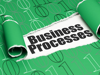 Image showing Finance concept: black text Business Processes under the piece of  torn paper
