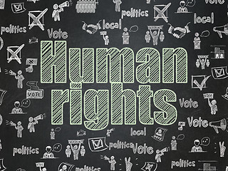 Image showing Politics concept: Human Rights on School board background