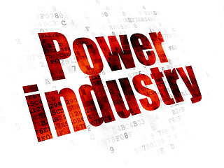 Image showing Industry concept: Power Industry on Digital background