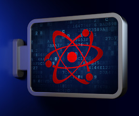 Image showing Science concept: Molecule on billboard background