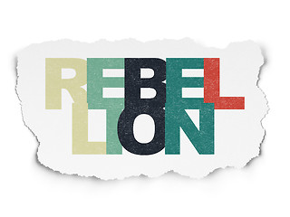 Image showing Politics concept: Rebellion on Torn Paper background