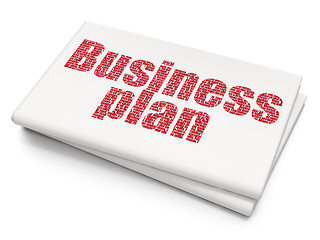 Image showing Finance concept: Business Plan on Blank Newspaper background