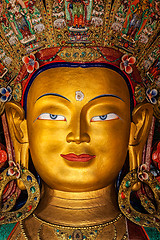 Image showing Maitreya Buddha in Thiksey Gompa