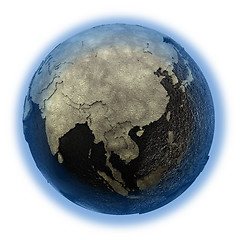 Image showing Southeast Asia on Earth of oil