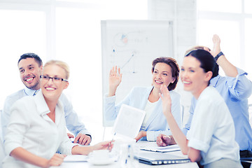 Image showing business team having meeting in office