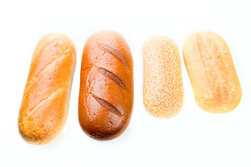 Image showing Large loaf of bread isolated on white