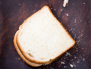 Image showing fresh bread  on wooden