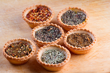 Image showing spices in bowls on table