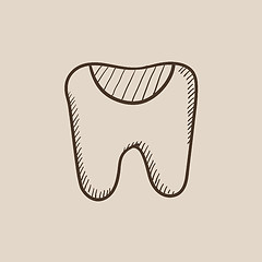 Image showing Tooth decay sketch icon.