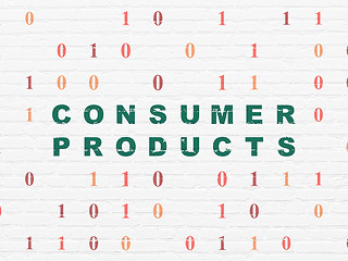 Image showing Finance concept: Consumer Products on wall background