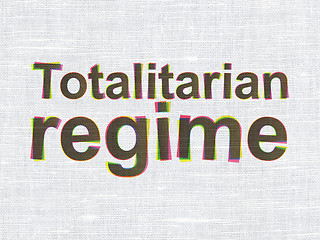 Image showing Politics concept: Totalitarian Regime on fabric texture background