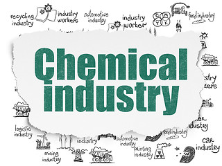 Image showing Manufacuring concept: Chemical Industry on Torn Paper background