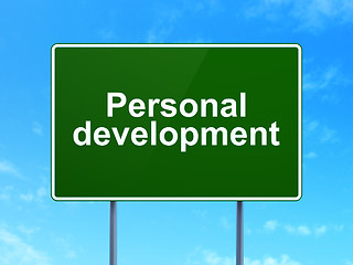 Image showing Studying concept: Personal Development on road sign background