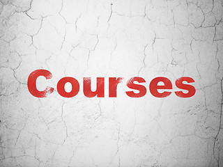 Image showing Education concept: Courses on wall background
