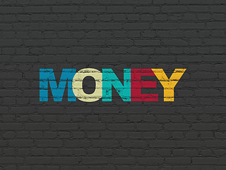 Image showing Business concept: Money on wall background