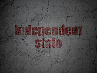 Image showing Political concept: Independent State on grunge wall background