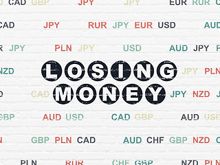 Image showing Money concept: Losing Money on wall background