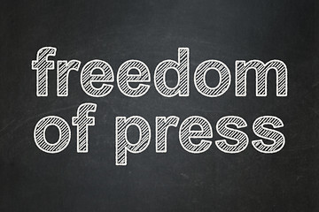 Image showing Political concept: Freedom Of Press on chalkboard background