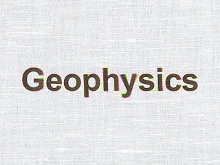 Image showing Science concept: Geophysics on fabric texture background