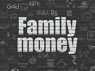 Image showing Currency concept: Family Money on wall background