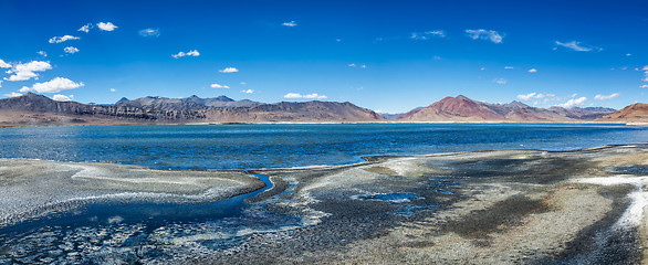 Image showing Mountain lake Tso Kar in Himalayas