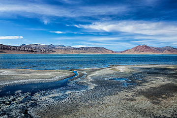 Image showing Mountain lake Tso Kar in Himalayas