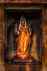 Image showing Durga image in Hindu temple