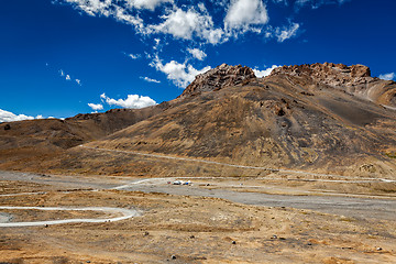 Image showing Manali-Leh road in Himalayas