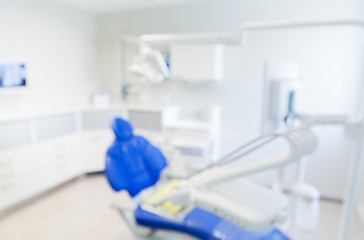 Image showing blurred modern dental clinic office interior bokeh