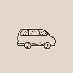 Image showing Minivan sketch icon.