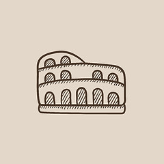 Image showing Coliseum sketch icon.