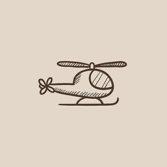 Image showing Helicopter sketch icon.