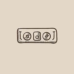 Image showing DJ console sketch icon.