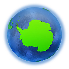 Image showing Antarctica on green Earth