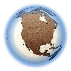 Image showing North America on light Earth