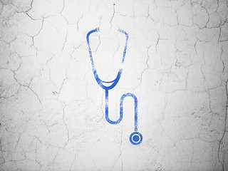 Image showing Health concept: Stethoscope on wall background