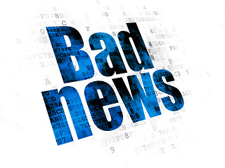 Image showing News concept: Bad News on Digital background