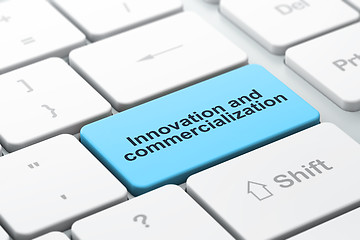 Image showing Science concept: Innovation And Commercialization on computer keyboard background