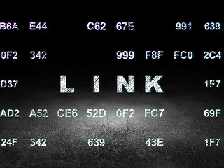 Image showing Web development concept: Link in grunge dark room